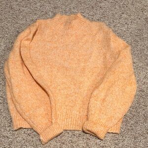 HYFVE orange mock neck sweater